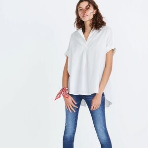 Madewell Courier Shirt button up back White S